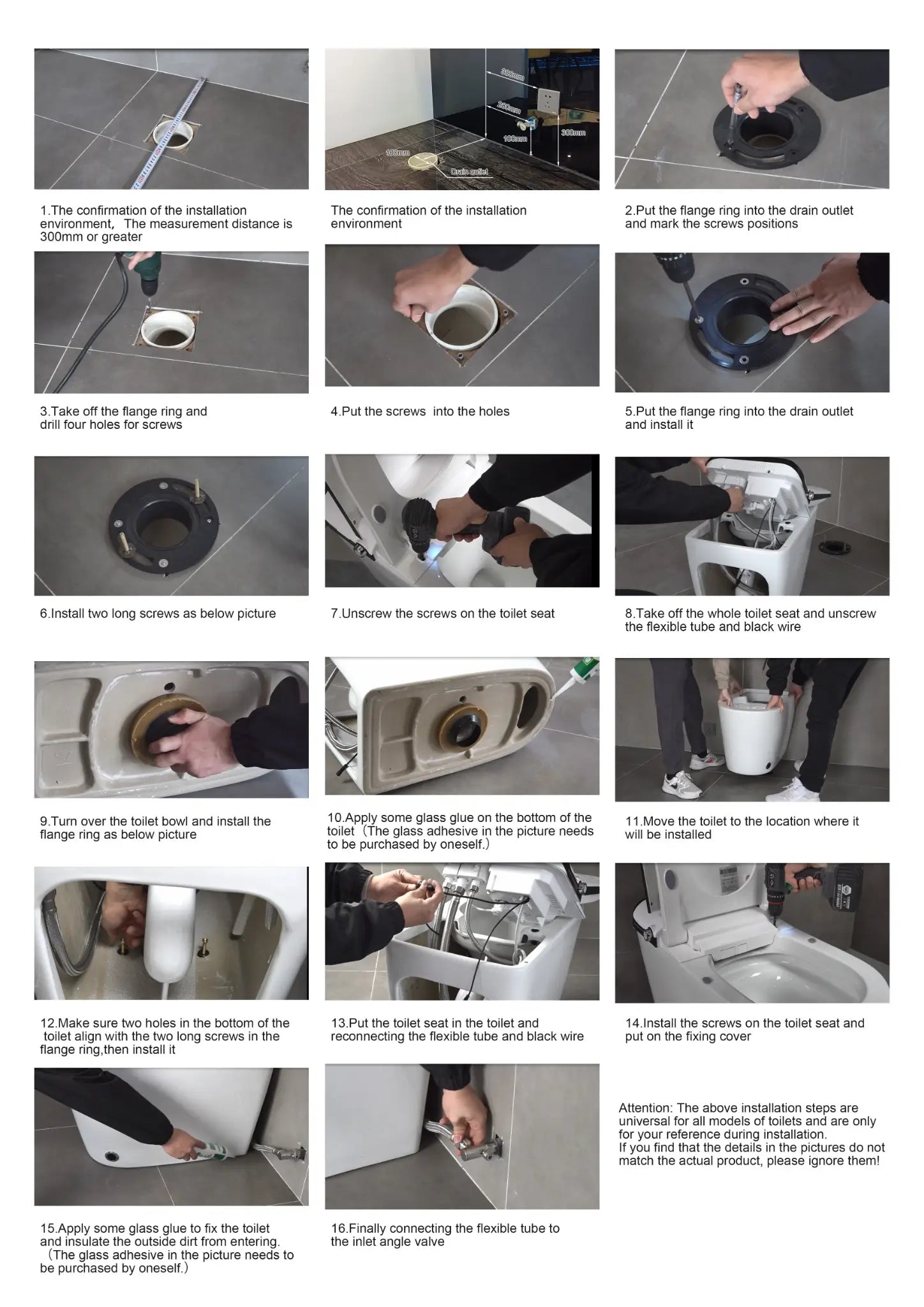 HYGINA U5 Ultra smart toilet installation guide card for advanced model setup and connection steps
