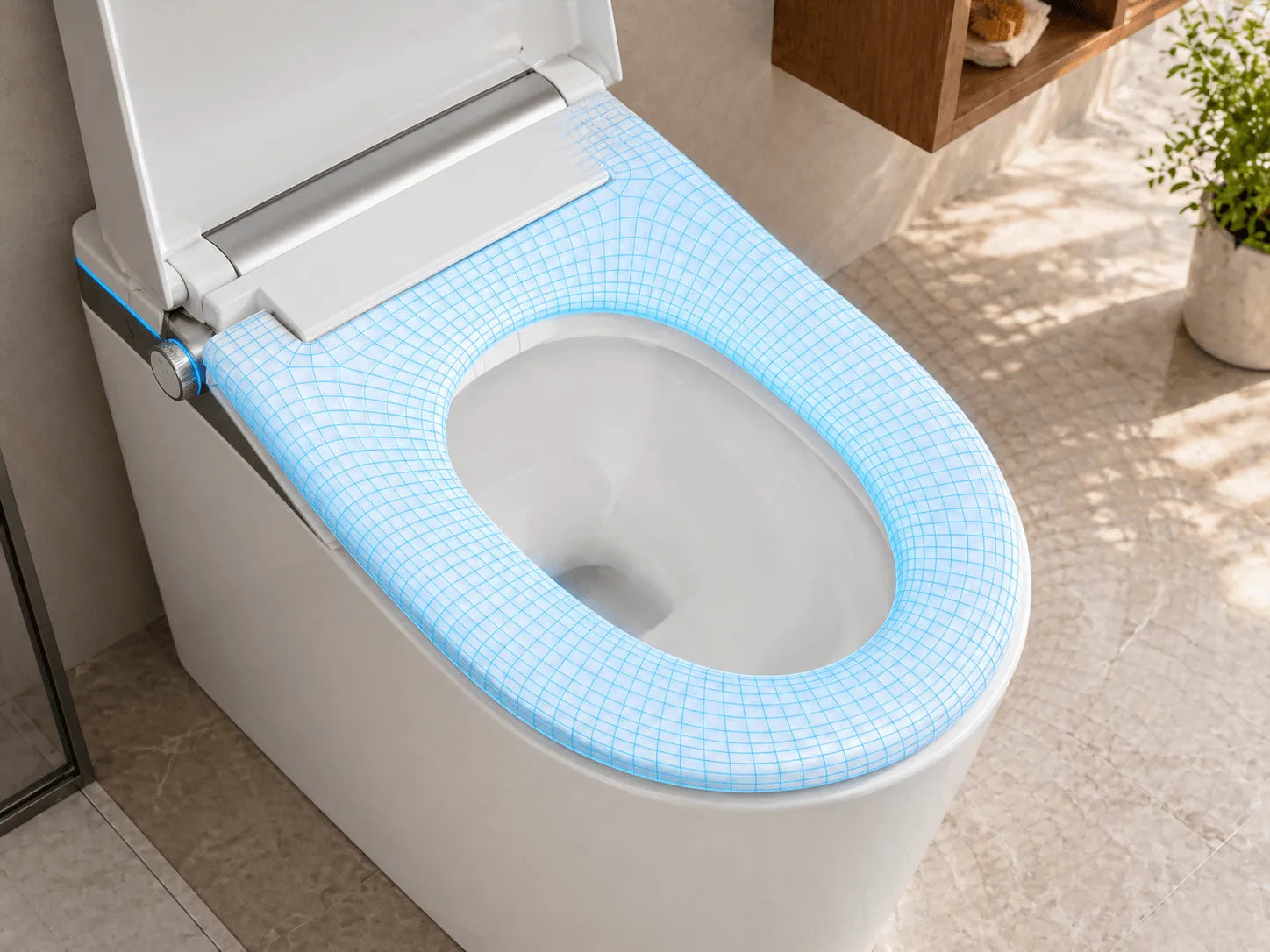 HYGINA U5 Essential smart toilet with elongated comfort seat and spacious seating design.
