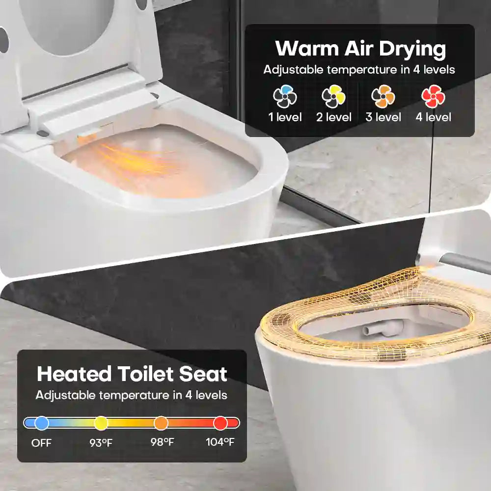 HYGINA U5 Ultra smart toilet with heated seat and warm air dryer for everyday comfort