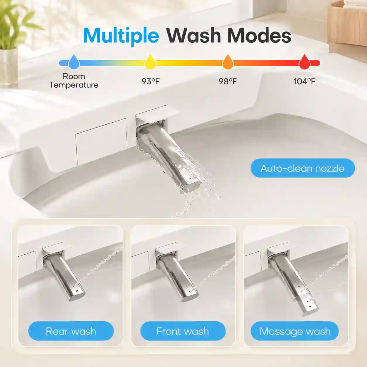 HYGINA U5 Ultra smart bidet toilet with warm water rear wash feminine wash and moving wash